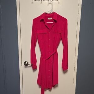 Calvin Klein Women's Pink Shirt Dress